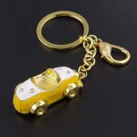 枫博贵族FONTBONNE现货德国滴胶粘钻小轿车钥匙扣 女士包包挂件 创意活动赠送小礼品