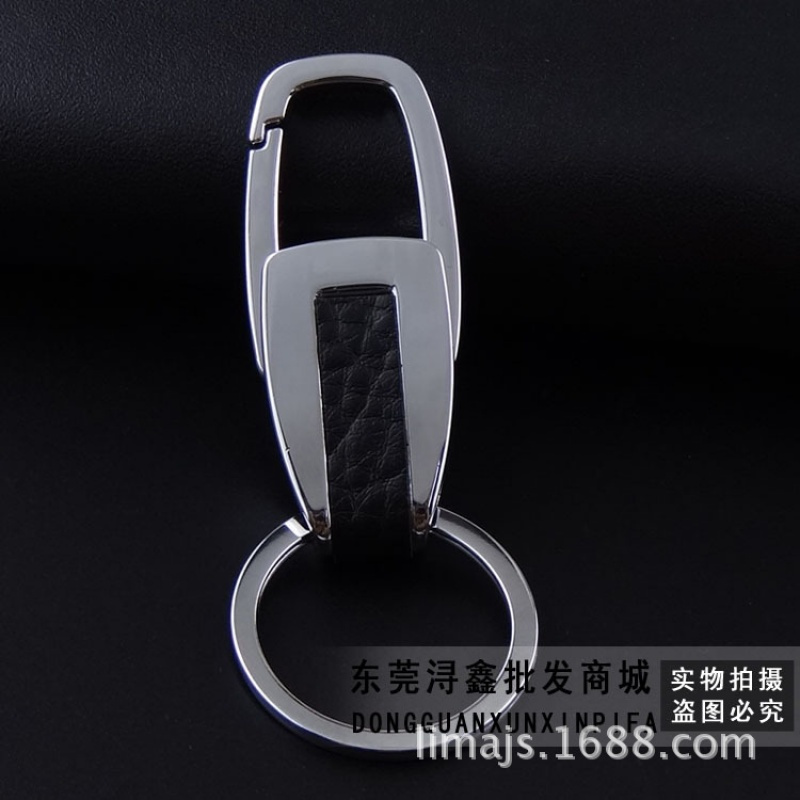 枫博贵族FONTBONNE男士金属钥匙扣 创意定制商务扣 真皮汽车钥匙扣 汽车配件批发