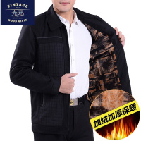 春秋季中老年人男装休闲外套中年男士夹克爸爸装上衣秋装老人衣服