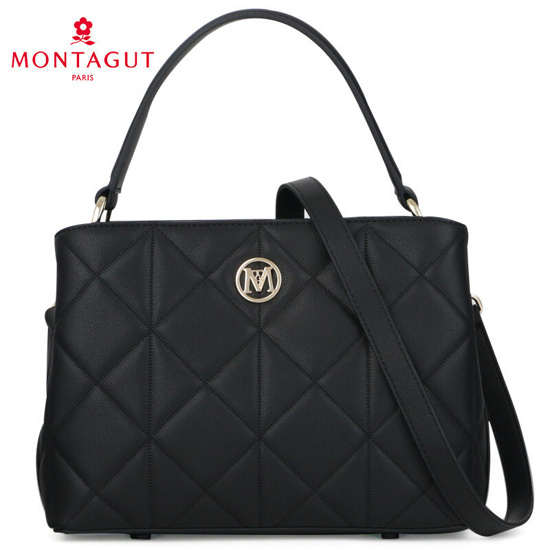梦特娇montagut新款秋冬女包真皮女士手提包经典休闲时尚格纹青年百搭