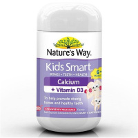 Nature's Way 佳思敏草莓味爆浆维生素D3+钙咀嚼丸 50粒 【2瓶】【炎热地区，软糖易化不理陪，谨慎】