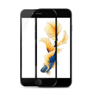 轻万适用苹果8钢化膜iphone7全屏黑色apple丝印手机贴膜大视窗苹果se 2020