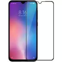 [买2送手机壳]轻万适用小米9se钢化膜xiaomi尊享版贴膜探索版手机膜丝印黑色