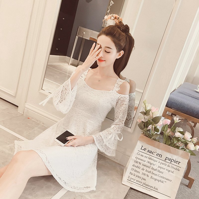 珂依舍2017秋装新款一字肩连衣裙女2017新款秋季修身显瘦夜场女装性感气质裙子