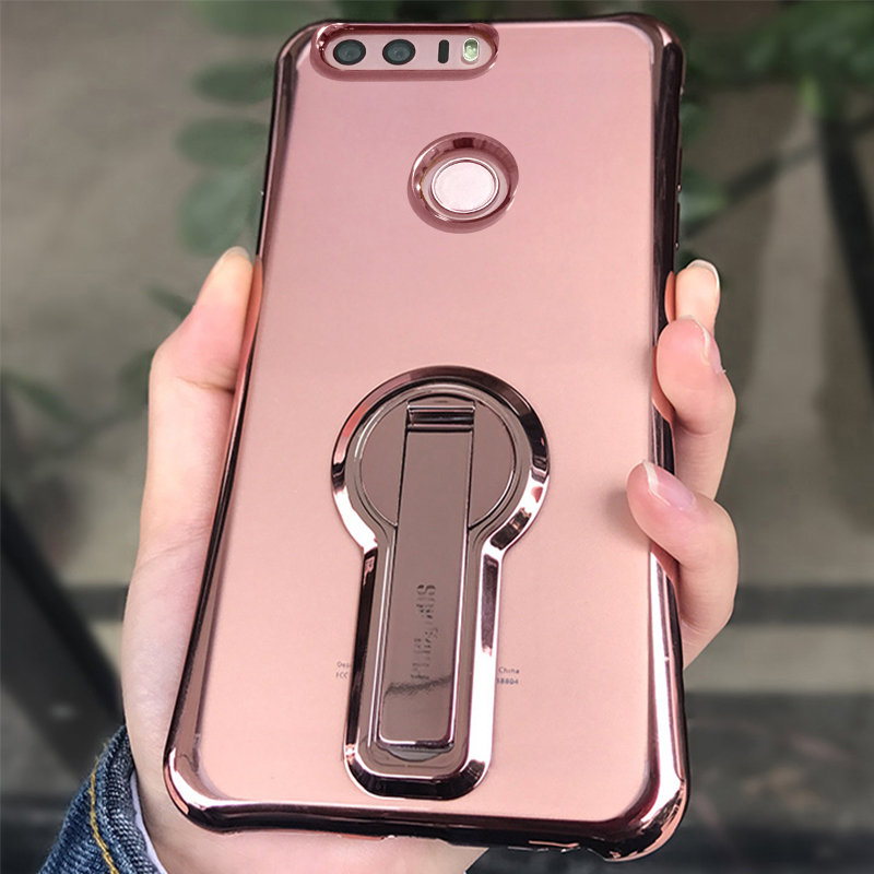 2017款华为荣耀8手机壳带支架荣耀v8保护套硅胶八防摔壳挂绳男女款