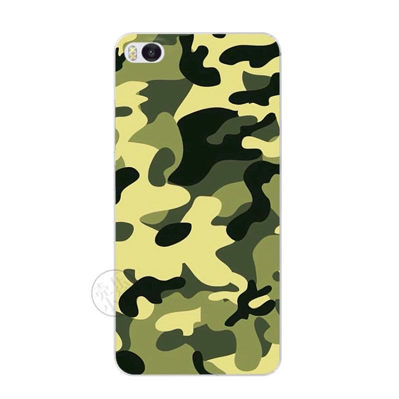 2017款绿色迷彩军迷个性潮小米3 4 5 4C 4S小米max手机壳保护套硅胶软薄定制图片