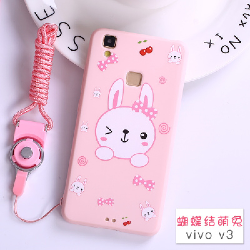 vivov3手机壳viov3ma可爱潮女vivo维沃v3m a挂脖viviv3防摔保护套2定制