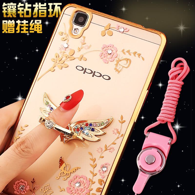 OPPOA53手机外壳支架opopA53M保护套子0pp0硅胶opp0A53T软OPA水钻定制图片