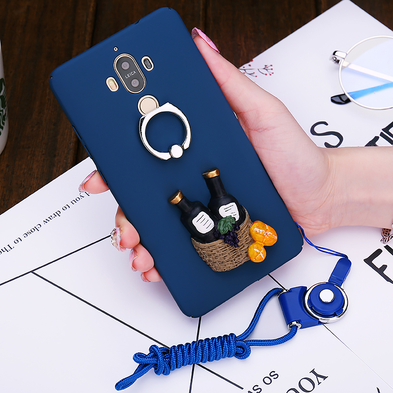 华为mate9手机壳meta9保护套mt9硬m9磨砂mhaal00带挂绳mata9指环定制