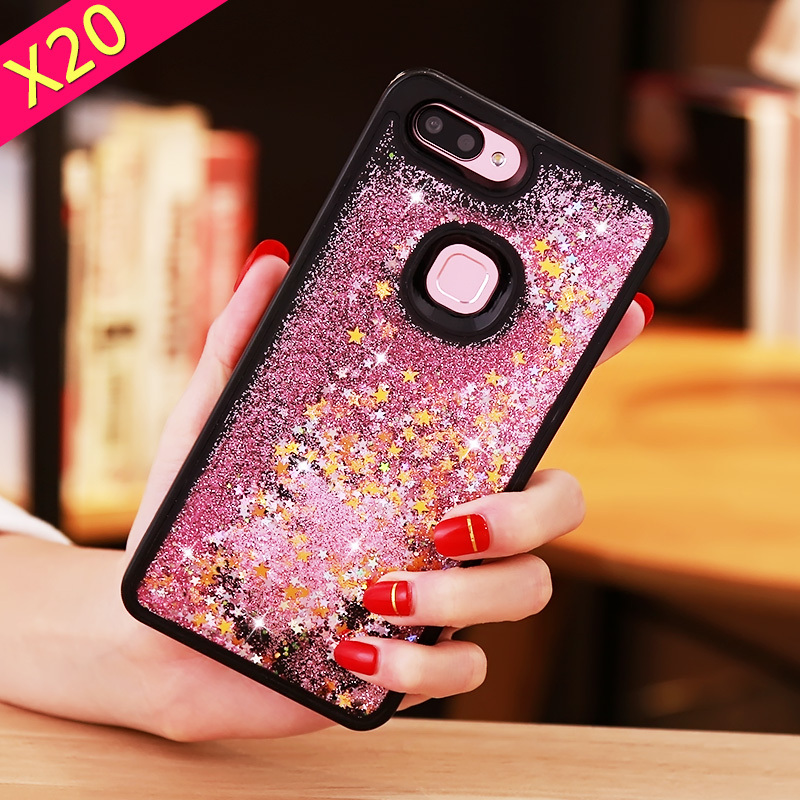 vivox20手机壳vivo保护套vivix流沙x20镶钻vovix潮女vivox20定制视频