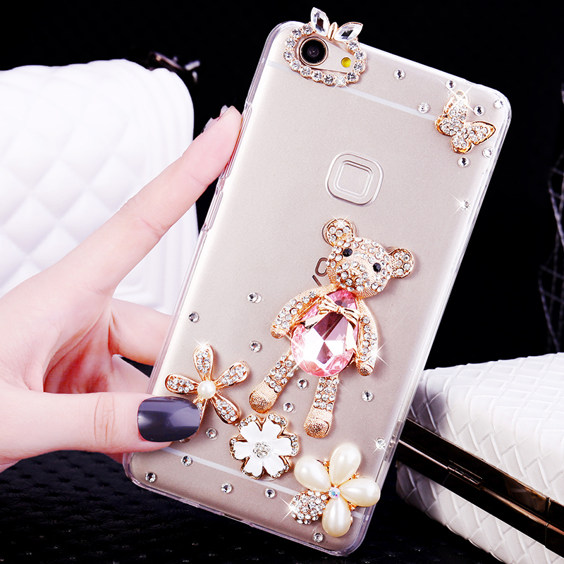 vivox6plus手机壳水钻vivi步步高x6puls保护套硬壳a女pius潮d防摔定制