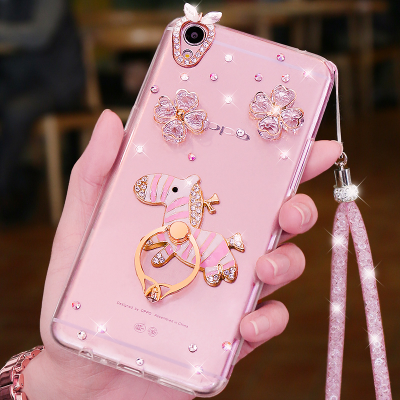oppoa37手机壳opp0a37m软外套opp女opop潮u带水钻5.