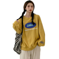 雅馨季2021年春秋季新款ins宽松圆领卫衣女潮长袖外套小个子盐系上衣学生