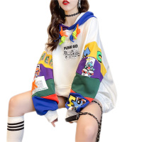 雅馨季大码女装春秋薄长袖卫衣女韩版宽松显瘦设计感上衣网红