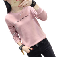 雅馨季新款时尚春秋季薄款卫衣女2021年早秋新款圆领刺绣百搭长袖上衣潮ins韩版