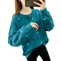 雅馨季长袖卫衣女春秋季薄款宽松新款2021秋装中年妈妈外套上衣