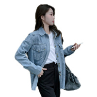 雅馨季欧洲站牛仔外套女2021秋季牛仔衣早秋新款欧货宽松潮