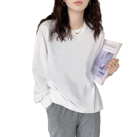 雅馨季2021纯色套头长袖卫衣女春秋季薄款韩版懒惰风宽松圆领上衣潮