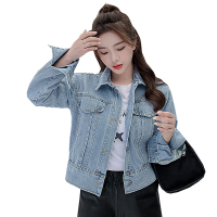 雅馨季2021秋冬新款短款牛仔外套女韩版宽松休闲女士夹克女上衣秋款