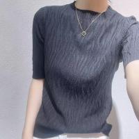 [超买]雅馨季针织衫女内搭半高领网红上衣2021年秋冬季新款半袖套头打底毛衣女A127