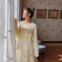 雅馨季【渠道】温柔风减龄复古蕾丝拼接宽松套头毛衣女针织衫软糯上衣初恋秋冬季