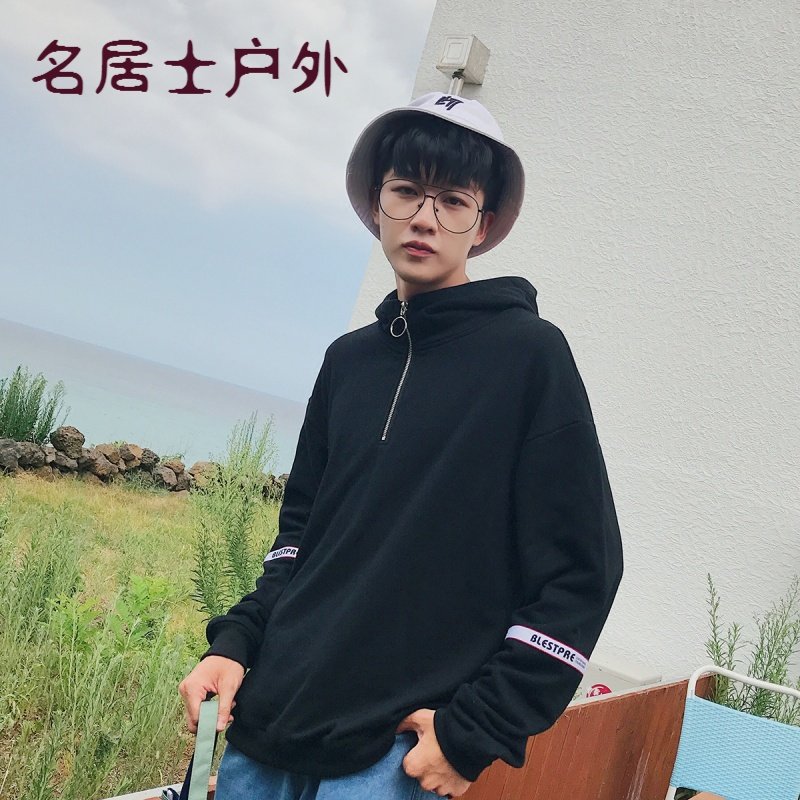2017秋季新款原宿连帽卫衣男士韩版潮学生宽松bf风ulzzang