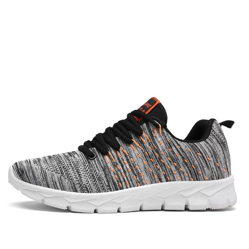 男鞋时尚网鞋男秋季飞线透气休闲网鞋运动板鞋网面鞋网布跑步鞋男