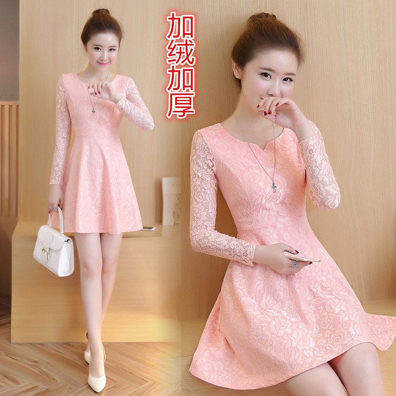 订婚礼服粉色伴娘参加婚礼女装连衣裙秋季公主裙成人礼18-20-25岁