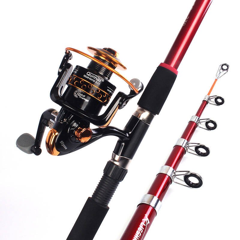 海竿套装超硬海杆钓鱼竿3.6米海钓竿抛竿渔具12轴5000金属轮+礼包套装