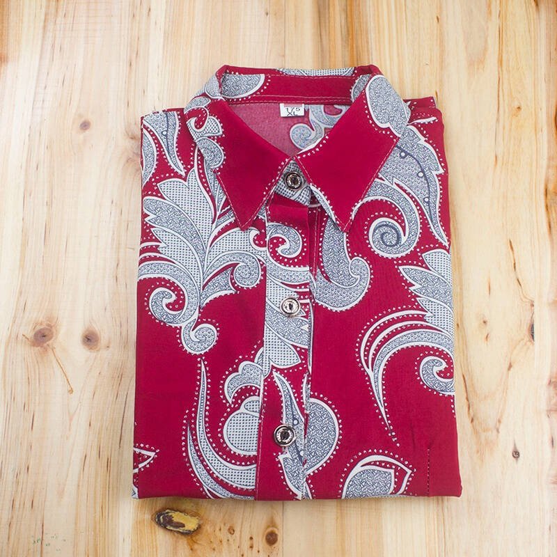 中老年人女装秋装套装60-70岁奶奶装长袖衬衫妈妈装夏装老人衣服新款衬衫-红色衣+裤XL(90-105斤)