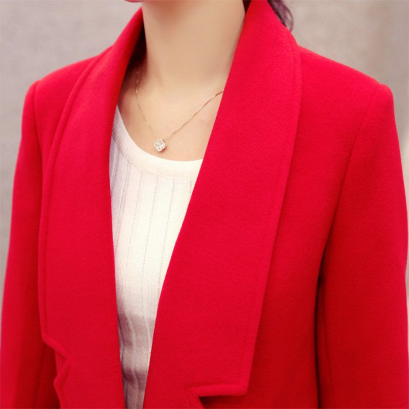 2017新款我的前半生马伊俐罗子君同款中长款毛呢外套女2017秋冬新款外大衣