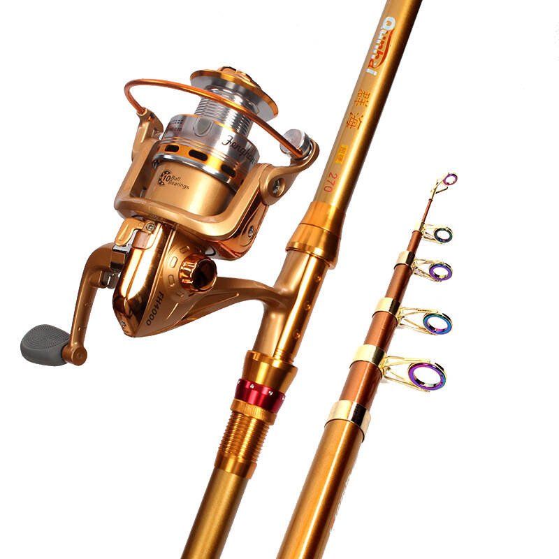 2017新款钓鱼竿海竿套装鱼竿2.42.73.6米超硬碳素海杆远投抛竿甩杆2.7米+8轴金属4000轮配12件套