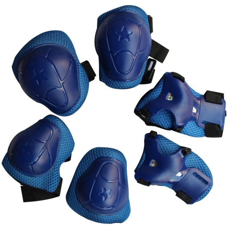 儿童溜冰鞋护具护膝护掌护肘六件套装儿童运动护具轮滑滑板车护具