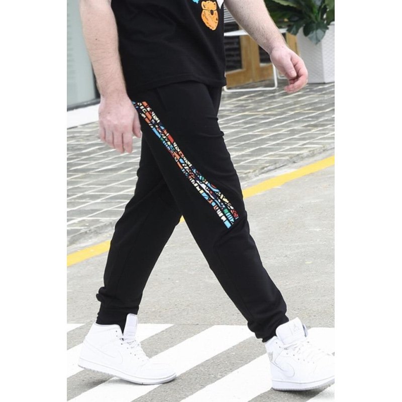 秋冬加肥加大男装运动长裤小脚大码休闲卫裤胖子宽松哈伦裤肥佬裤