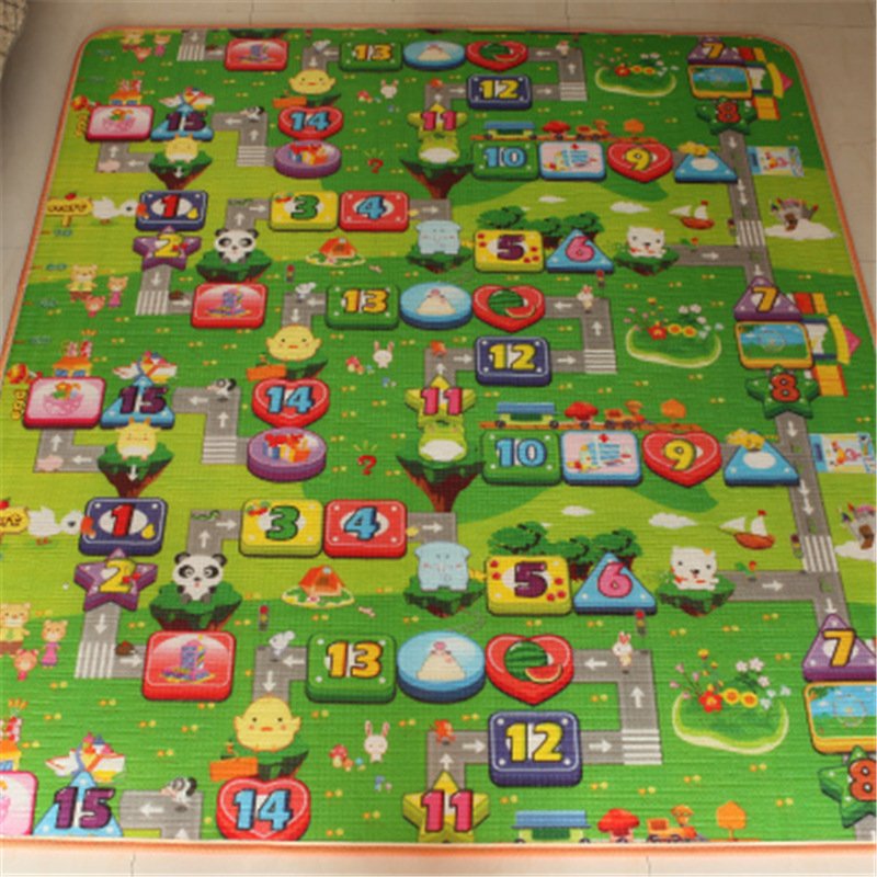 婴儿童宝宝爬行垫双面环保爬爬垫爬行地垫游戏毯游戏垫1CM