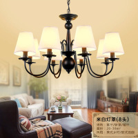 美式乡村吊灯复古铁艺灯具欧式简约大气客厅卧室餐厅书房吊灯