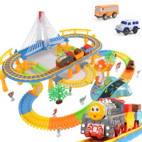儿童拖马斯小火车轨道玩具套装托马斯电动充电小汽车轨道车男孩