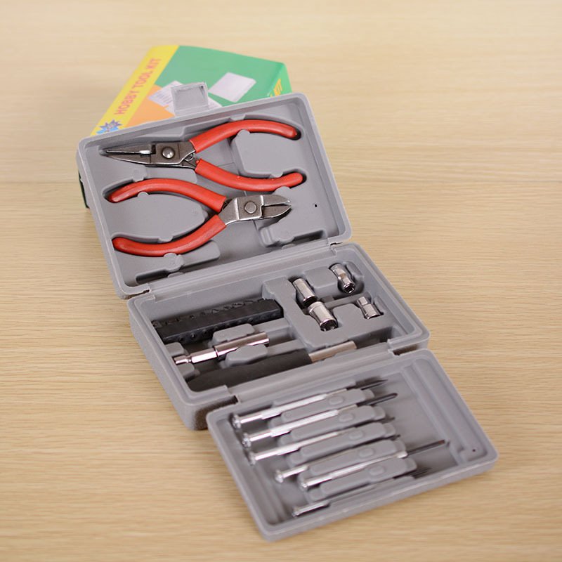 五金工具箱24件套螺丝批组合套装手机电脑维修小工具