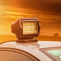 车灯车载探照灯迷你小体积LED无线遥控360度旋转户外越野强光远射探照灯50WLED灯七天无理由退货 品质保证