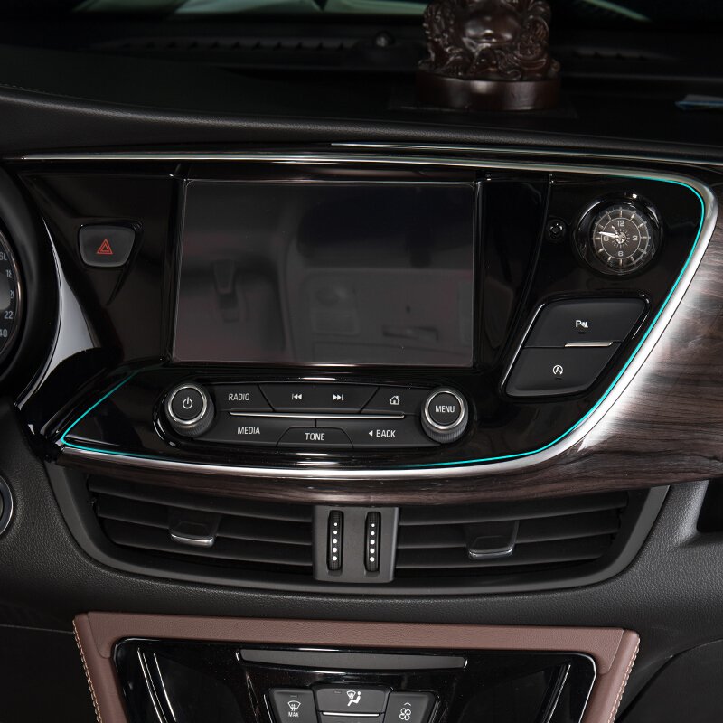 别克BUICK汽车内饰专用套件昂科威专用改装昂科威中控装饰框【ABS升级烤漆黑3件装】七天无理由退货 品质保证