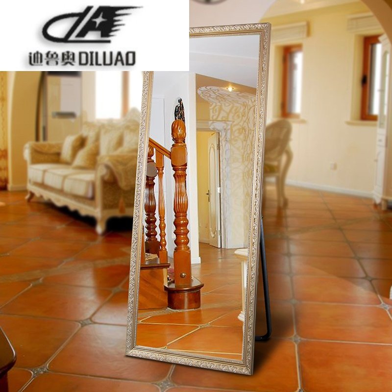 穿衣镜 落地镜子实木带支架欧式镜子全身镜 百搭试衣镜壁挂
