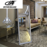 支架穿衣镜子全身镜落地镜试衣镜子 欧式实木服装店镜子全身