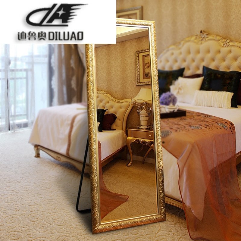 带支架穿衣镜子 全身镜落地镜装饰镜欧式试衣镜子服装店镜