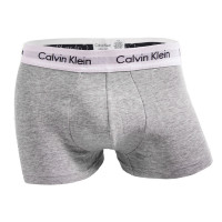 Calvin Klein/卡尔文·克莱恩 CK男士内裤三条(黑白灰)组合套装简约平角裤 欧码