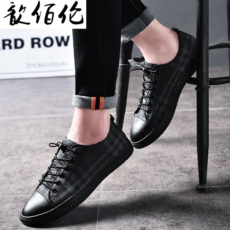 路蒙卡帝B家鹿晗吴亦凡GD权志龙同款英伦新款巴宝休闲莉男鞋子韩版板鞋百搭男士个性潮鞋英伦青年
