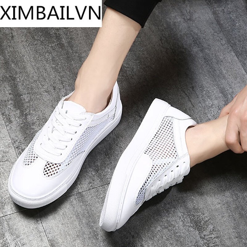 品牌夏季板鞋男小白鞋男白色透气网面休闲鞋夏天鞋子大码男鞋454647白色透气款38标准皮鞋