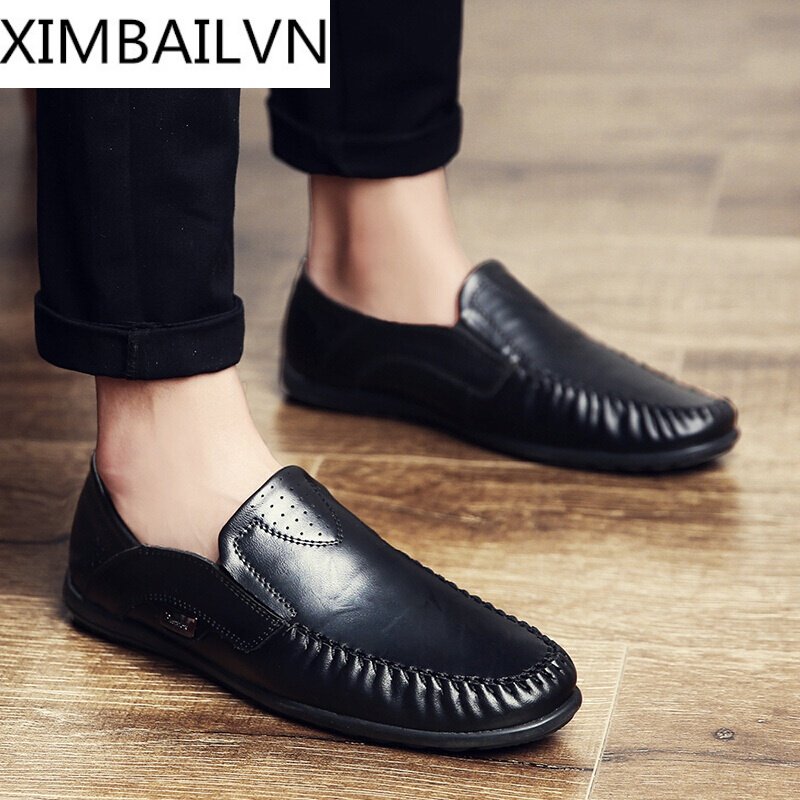 品牌豆豆鞋男真皮懒人休闲鞋韩版青年潮鞋2017春夏透气百搭男痘痘鞋皮