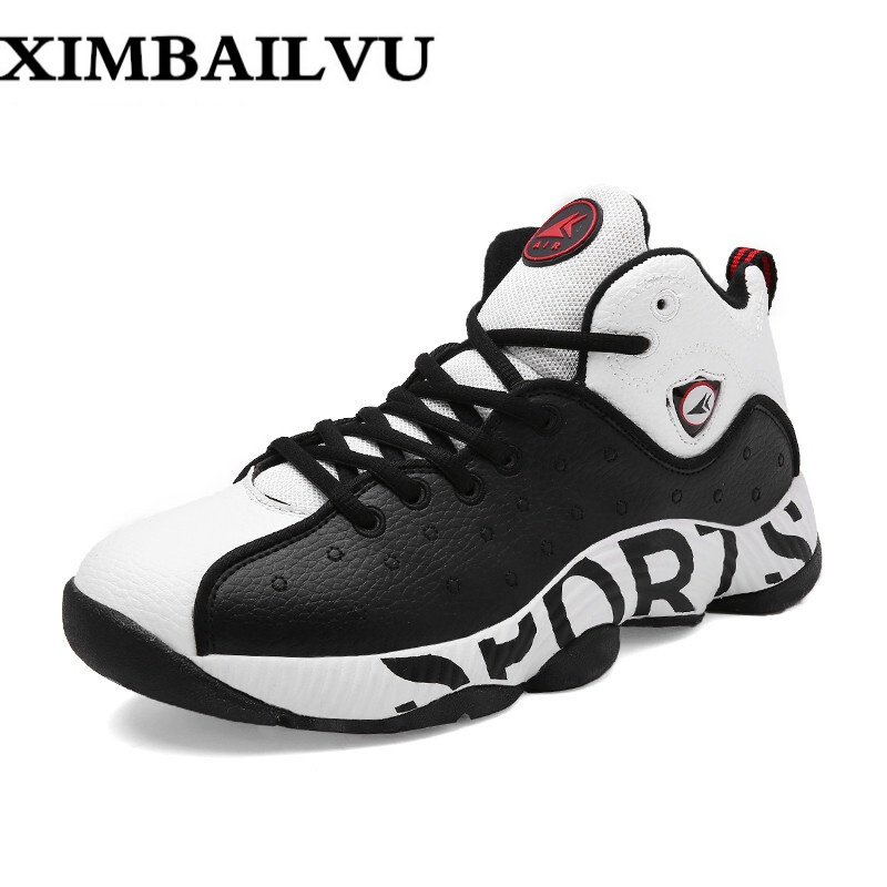 品牌2017秋季新款学校球鞋舒适透气高帮系带运动篮球鞋韩版时尚潮男鞋户外休闲运动鞋