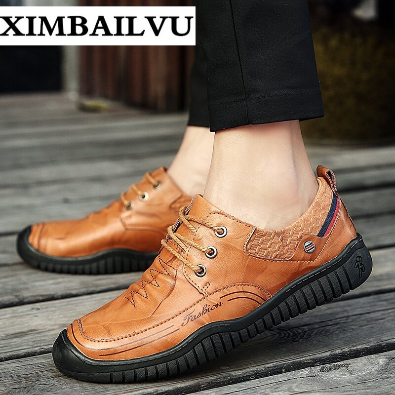 品牌男鞋头层牛皮英伦商务休闲皮鞋青年正装鞋子韩版手工擦色复古马丁鞋时尚系带包头皮鞋