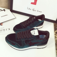 运动鞋女韩版2017秋季新品低跟平底低帮鞋学生休闲跑步鞋拼色单鞋